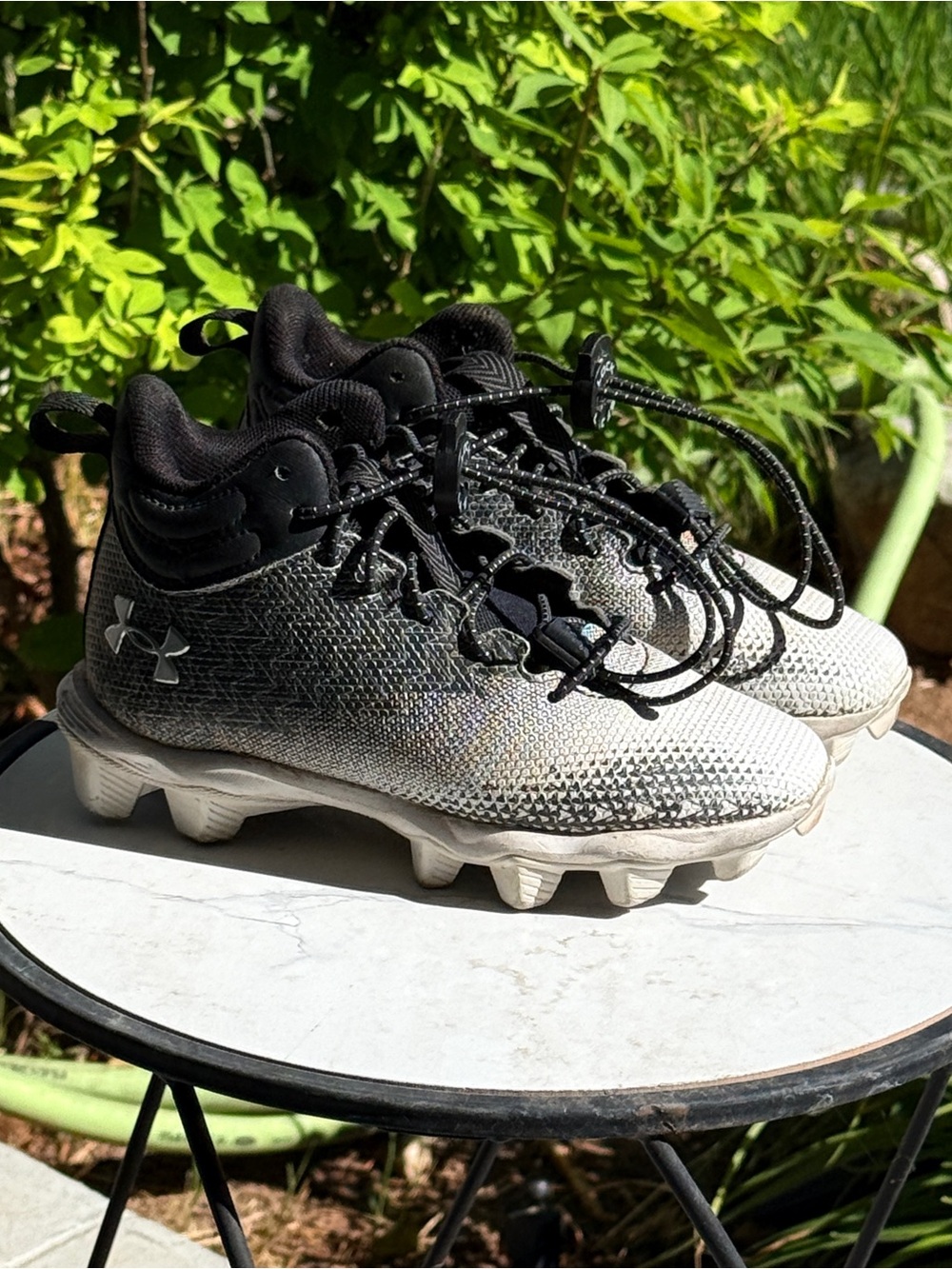 Under Armour Black and White Football Cleats